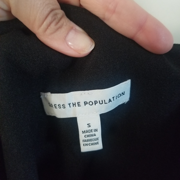 Dress the Population Tiffany One Shoulder Bow Detail Sleeveless Back size S - Picture 4 of 9